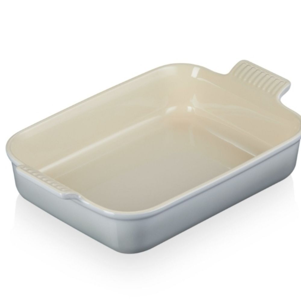 Le Creuset Heritage 32cm Ceramic Rectangular Baking Dish- Mist Grey